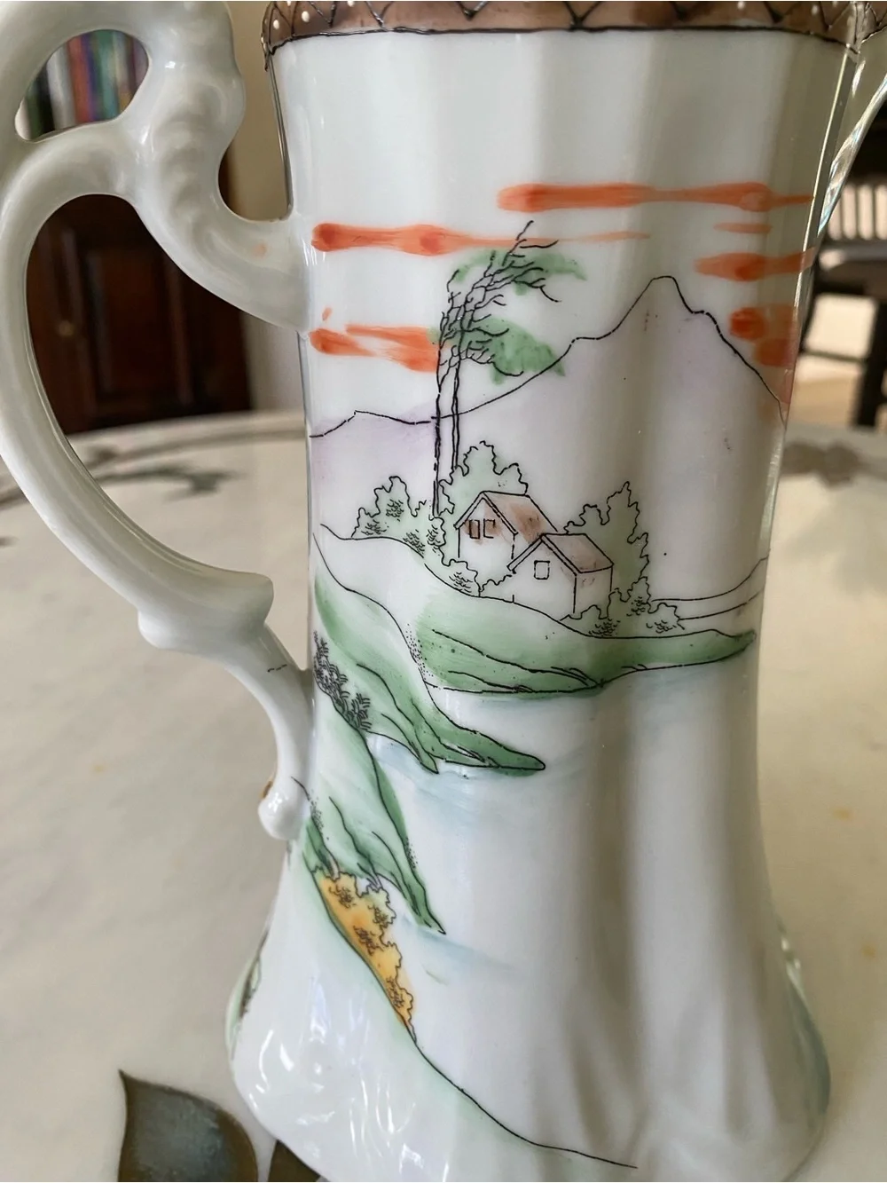 Antique/Vintage Nippon HandPainted Porcelain Lidded Chocolate Pot Nordic Village